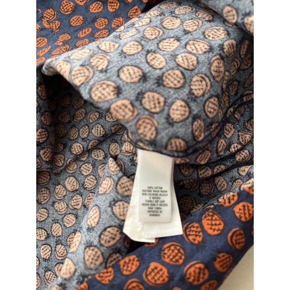 Bonobos Slim Fit Mens Button-Up Shirt Size L Orange Navy Pineapple Print Preppy - Picture 11 of 13
